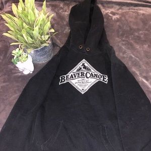 Black beaver canoe hoodie